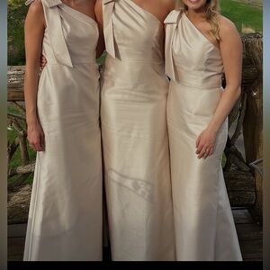 Alfred Sung D794 Champagne Bridesmaid Dress